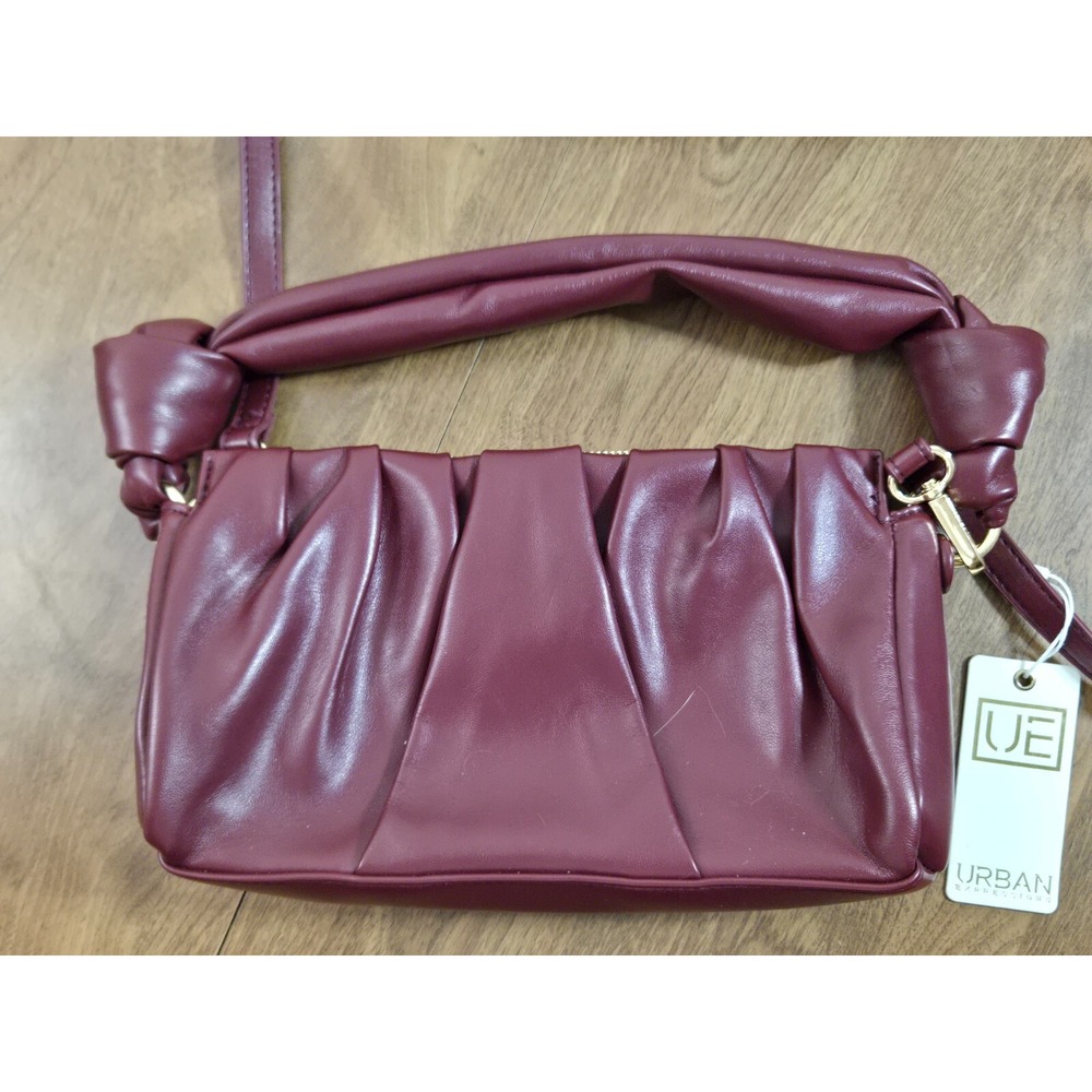 Urban Expressions Certified Vegan Handbag / Shoulder Bag Pockets Zip Closure Red - Picture 2 of 7